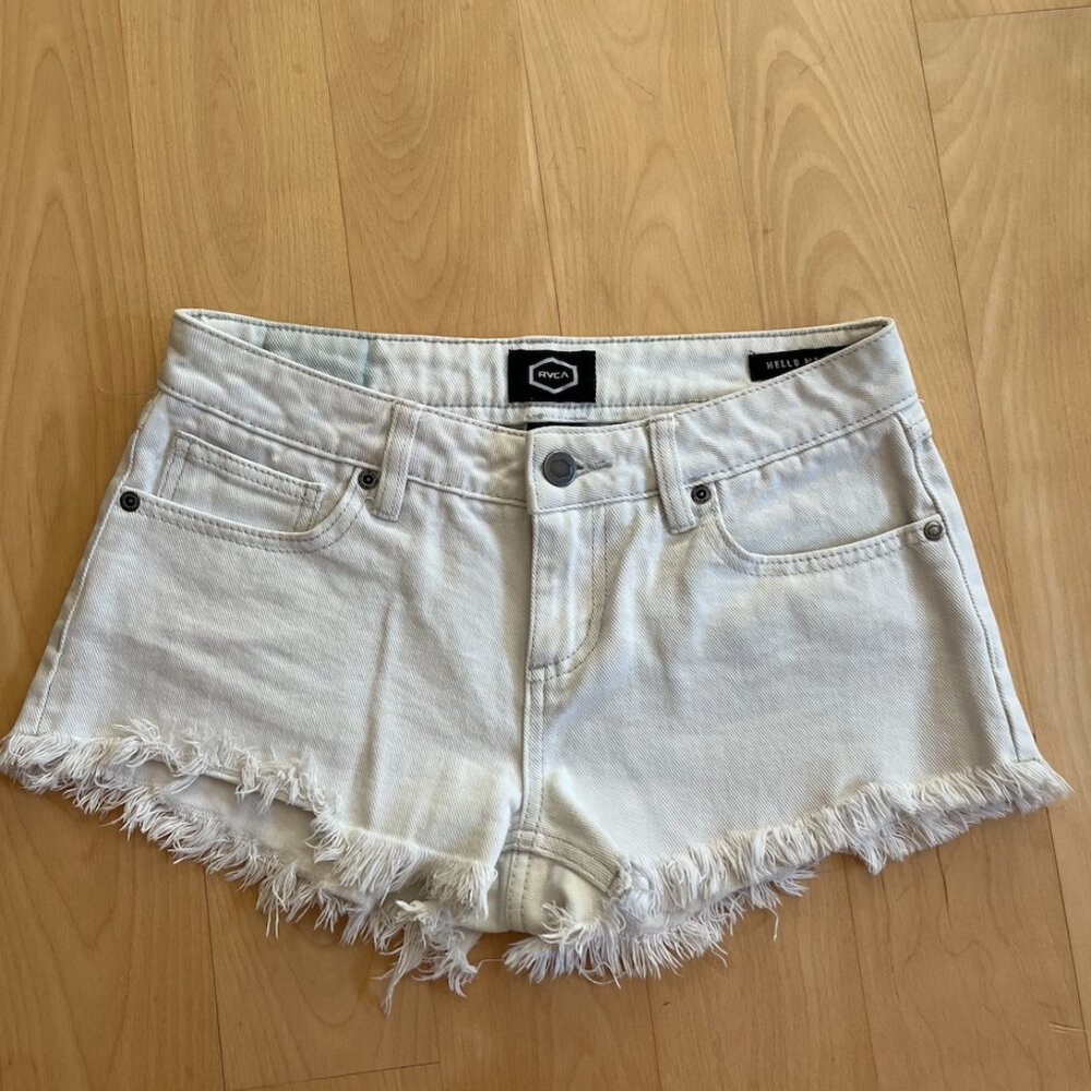 White Jean Shorts